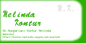 melinda kontur business card